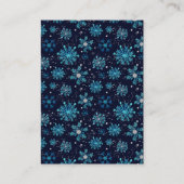 Winterbuchanfrage für Blaue und Silberschneeflocke Begleitkarte (Rückseite)
