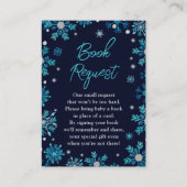 Winterbuchanfrage für Blaue und Silberschneeflocke Begleitkarte (Vorderseite)