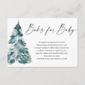 Winterbücher für Baby-Blue-Gold-Jungen Buchanfrage Begleitkarte (Vorderseite)