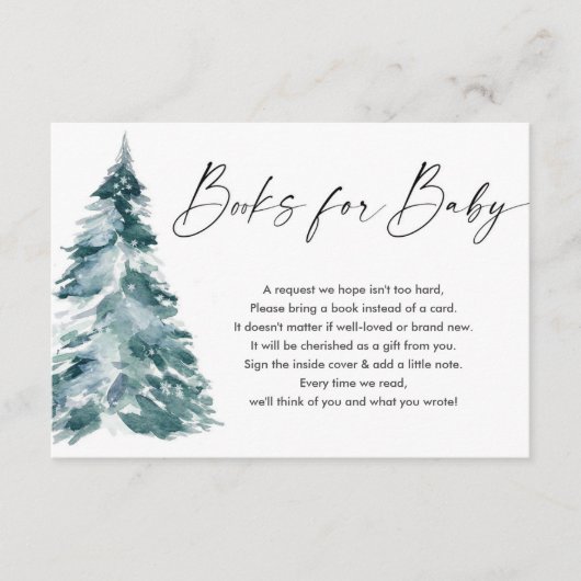 Winterbücher für Baby-Blue-Gold-Jungen Buchanfrage Begleitkarte (Vorderseite)