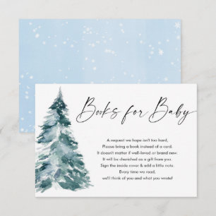 Winterbücher für Baby-Blue-Gold-Jungen Buchanfrage Begleitkarte