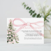 Winterbücher für Baby Card Pink Bow Begleitkarte (Stehend Vorderseite)