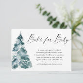 Winterbücher für eine Babybuchanfrage Begleitkarte (Stehend Vorderseite)