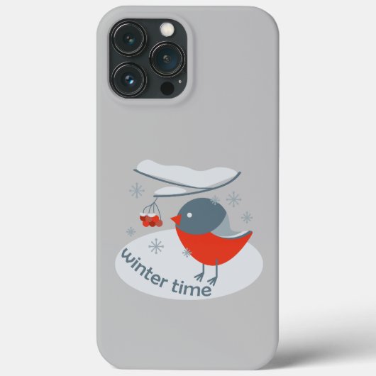 Winterbullfinkenvogel und Rowan Beeren Case-Mate iPhone Hülle (Rückseite)