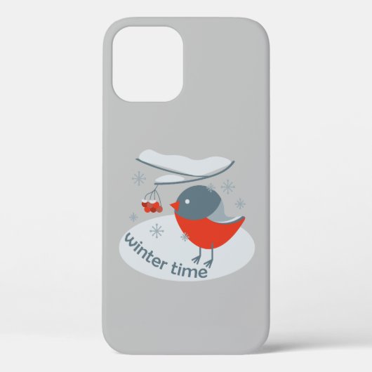 Winterbullfinkenvogel und Rowan Beeren Case-Mate iPhone Hülle (Rückseite)