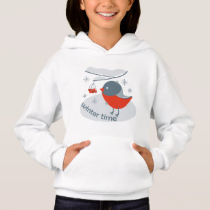 Winterbullfinkenvogel und Rowan Beeren Hoodie