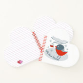 Winterbullfinkenvogel und Rowan Beeren Notizblock (Innenseite)