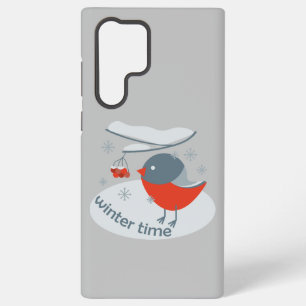 Winterbullfinkenvogel und Rowan Beeren Samsung Galaxy Hülle