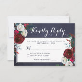 Winterburgunde Weihnachtsfeier RSVP Karte (Vorderseite)