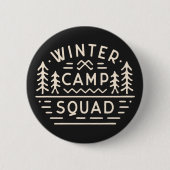 Wintercamp Camping trip squad Berge Retro Button (Vorderseite)