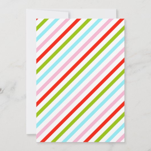 Wintercandyland-Thema Einladung (Rückseite)