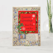 Wintercard für mittelalterliches Manuskript Karte (Vorderseite)