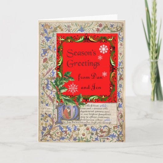 Wintercard für mittelalterliches Manuskript Karte (Vorderseite)