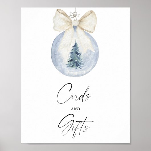 Wintercard und Geschenkposter für Wasserfarben Poster (Vorne)
