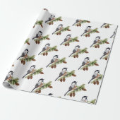 WinterChickadee Geschenkpapier (Ungerollt)