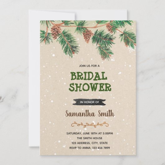 Winterchristliche Party Einladung (Vorderseite)