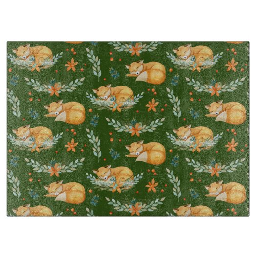 Wintercotgore Schlaffox Grün für Tra Schneidebrett (Vorderseite)