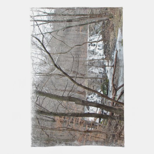 Winterdach vor der Badman Road Handtuch (Vertikal)