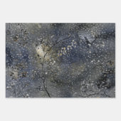 Winterdämmerung Night Sky Silver Snowfall Geschenkpapier Set (Vorderseite 3)