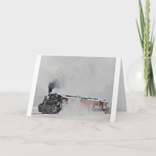 Winterdampf Feiertagskarte (Vorderseite)