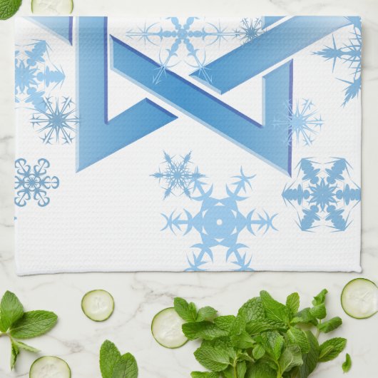 Winterdavid Geschirrtuch (Gefaltet)