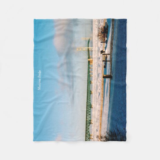 Winterdecke der Mackinac Bridge Fleecedecke (Vorderseite)