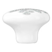 Winterdekor Schneeflocken Moderne Keramik Keramikknauf (Seitenansicht)