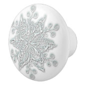 Winterdekor Schneeflocken Moderne Keramik Keramikknauf (Rechts)