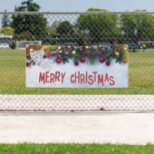 Winterdekorationen Frohe Weihnachten im Freien Banner (Insitu)