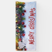 Winterdekorationen Frohe Weihnachten im Freien Banner (Vertikal)