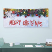 Winterdekorationen Ornamente Frohe Weihnachten Banner (Messe)