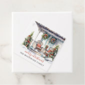 Winterdekorierte Weihnachtsmarken Geschenkanhänger (Beispiel)