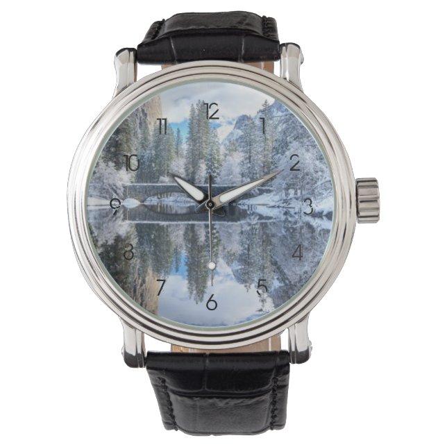 Winterdenken bei Yosemite Armbanduhr (Vorderseite)