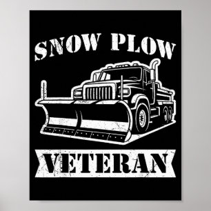 Winterdienst Schneepflug Veteran Rentner Lustiger Poster