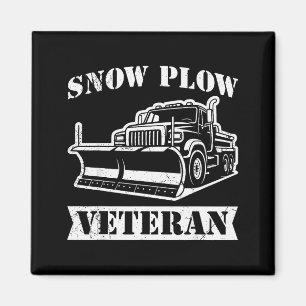 Winterdienst Schneepflug Veteran Ruhestand Lustige Magnet