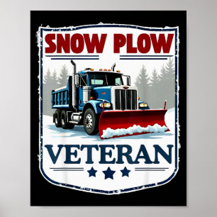 Winterdienst Schneepflug Veteran Ruhestand Lustige Poster