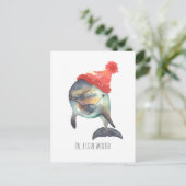 "Winterdolphin"-Postkarte Postkarte (Stehend Vorderseite)