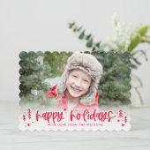 Winterdoodles Moderne Urlaubskarte Feiertagskarte (Stehend Vorderseite)