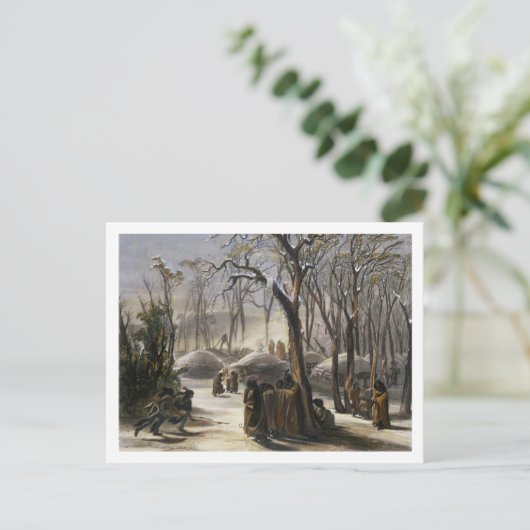 Winterdorf der Minatarres, Teller 26 von Vo Postkarte (Stehend Vorderseite)