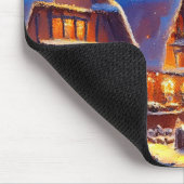 Winterdorf-Feiertag Mousepad (Ecke)
