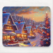 Winterdorf-Feiertag Mousepad (Vorne)