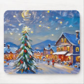 Winterdorf-Feiertag Mousepad (Vorne)