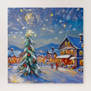 Winterdorf-Feiertag Puzzle