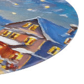 Winterdorf-Feiertag Schneidebrett (Ecke)