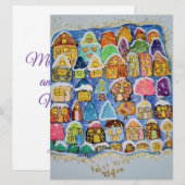 Winterdorf Feiertagskarte (Vorne/Hinten)