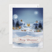 Winterdorf, frohe Weihnachten (Vorne/Hinten)