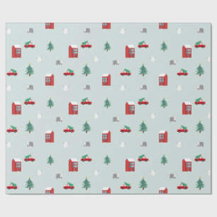 Winterdorf-Geschenkpapier - Weihnachtsgeschenk Geschenkpapier
