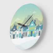 Winterdorf Große Wanduhr (Winkel)