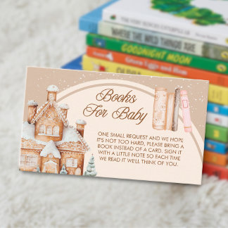 Winterdorf Lebkuchenhäuschen Bücher für Baby Begleitkarte