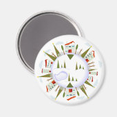 Winterdorf Magnet (Vorderseite/Rückseite)